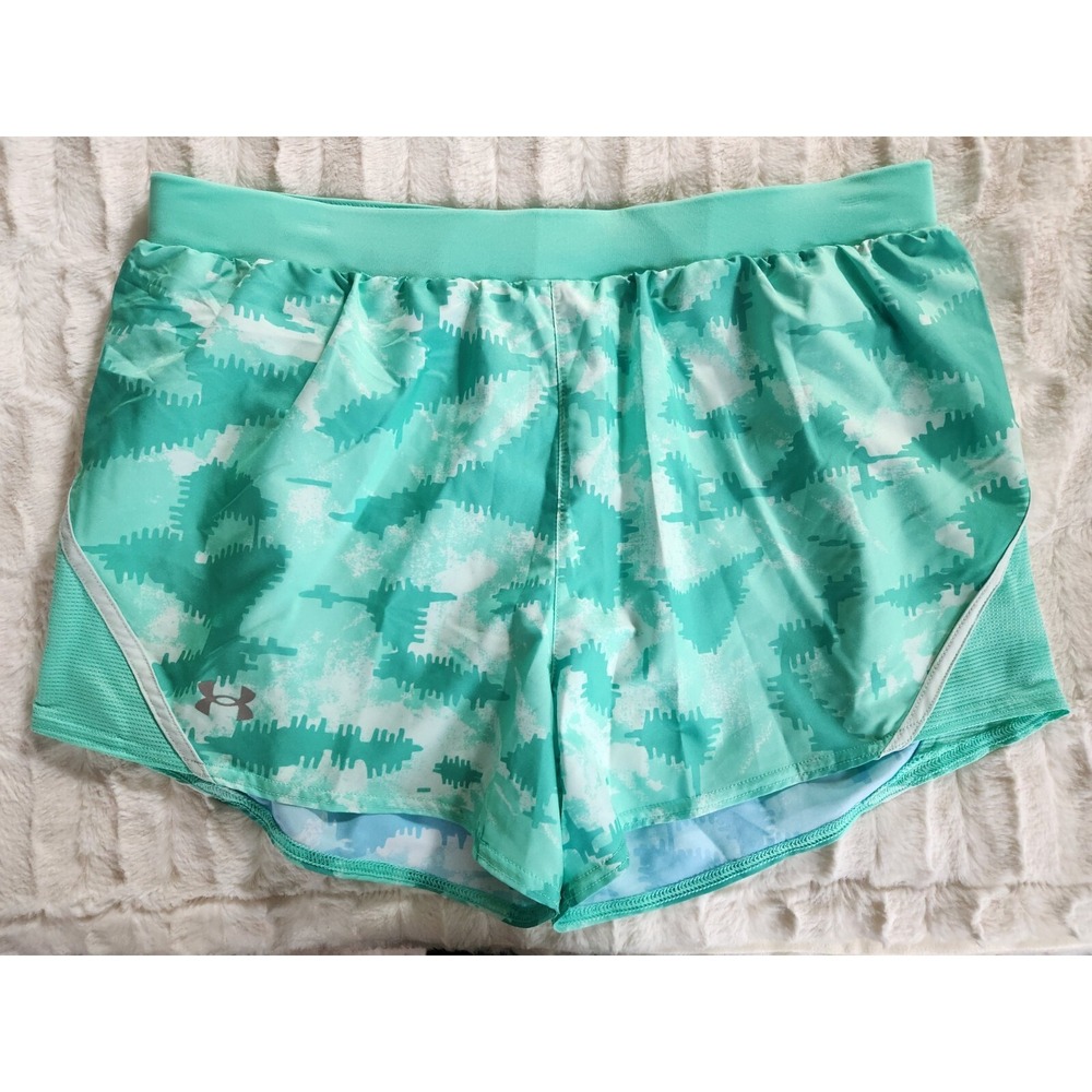 Under Armour Women's UA Mileage 2.0 Printed Shorts Comet Green Seaglass L